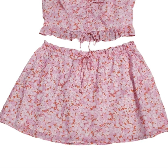 NWOT Abound Women's 2 PC Floral Top & Moxie Skirt Set 2X - Picture 4 of 8